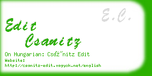 edit csanitz business card